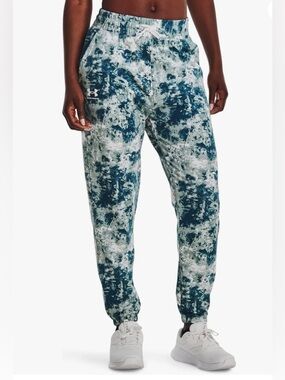 Under Armour Rival Terry Print Joggers Opal Green